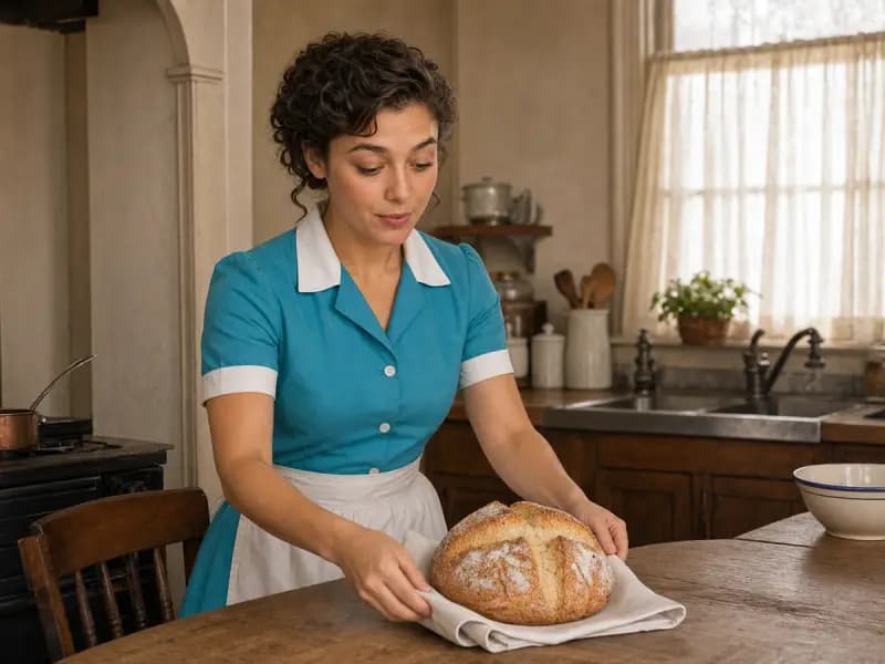 Nora Blythe serving Buttermilk Soda Bread at a restaurant table